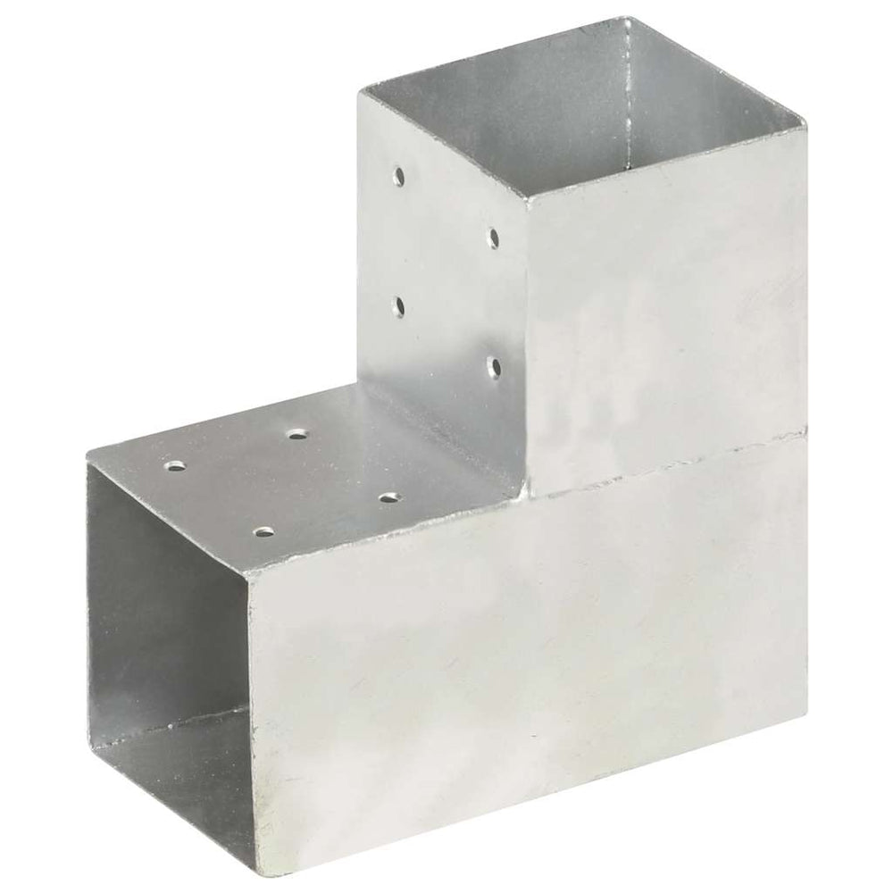 vidaXL Post Connector L-Shape Galvanized Metal 101 x 101 mm