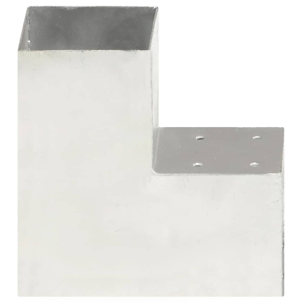 vidaXL Post Connector L-Shape Galvanized Metal 101 x 101 mm