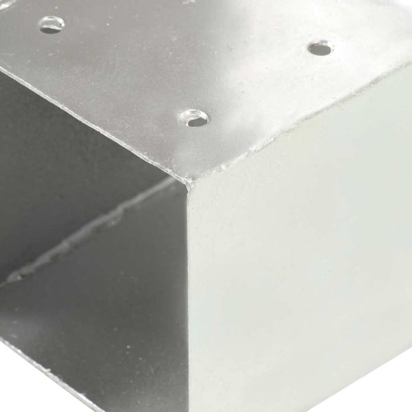 vidaXL Post Connectors 4 pcs. T-Shape Galvanized Metal 101 x 101 mm