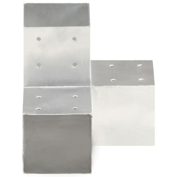 vidaXL Post Connector Y-Shape Galvanized Metal 101 x 101 mm