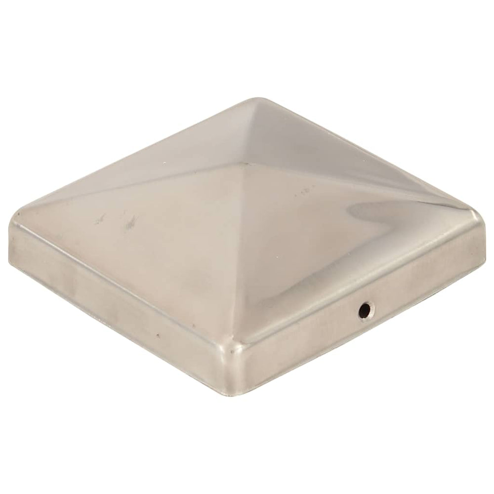 vidaXL Post Caps 6 pcs. Pyramid Stainless Steel 101 x 101 mm