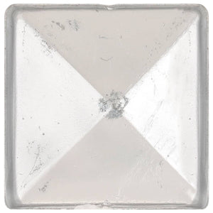 vidaXL Post Caps 6 pcs Pyramid Galvanized Metal 71 x 71 mm