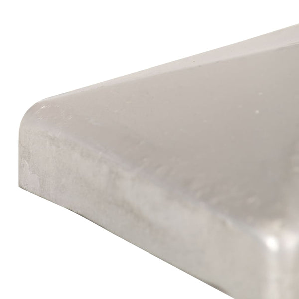 vidaXL Post Caps 6 pcs Pyramid Galvanized Metal 71 x 71 mm