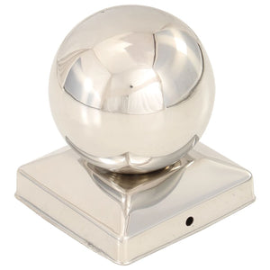 vidaXL Post Caps 6 pcs. Ball Shape Stainless Steel 81 x 81 mm