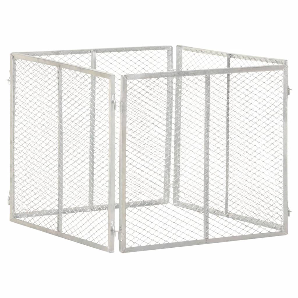 vidaXL Garden Compost Bin 85x85x70 cm Galvanised Iron