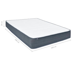 vidaXL Box Spring Mattress Medium 200 x 160 x 20 cm