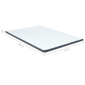 vidaXL Box Spring Mattress Topper 200 x 140 x 5 cm Medium-Soft
