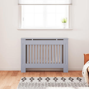 vidaXL Radiator Cover Grey 112x19x81.5 cm Engineered Wood