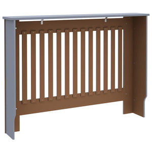 vidaXL Radiator Cover Grey 112x19x81.5 cm Engineered Wood