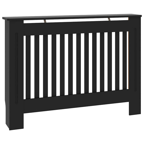 vidaXL Radiator Cover Black 112x19x81.5 cm Engineered Wood
