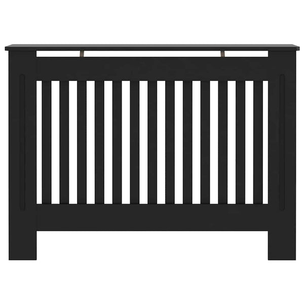 vidaXL Radiator Cover Black 112x19x81.5 cm Engineered Wood