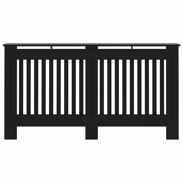 vidaXL Radiator Cover Black 152x19x81.5 cm Engineered Wood
