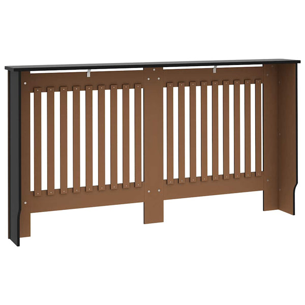 vidaXL Radiator Cover Black 152x19x81.5 cm Engineered Wood