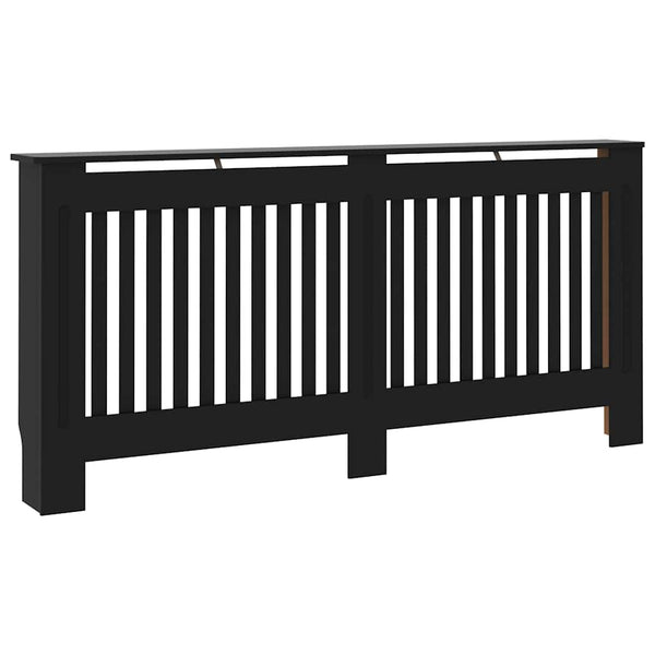 vidaXL Radiator Cover Black 172x19x81.5 cm Engineered Wood