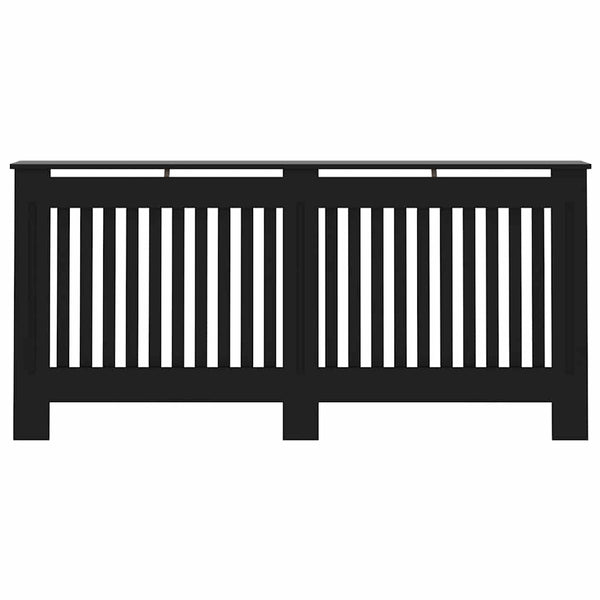 vidaXL Radiator Cover Black 172x19x81.5 cm Engineered Wood