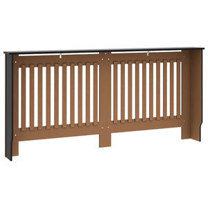 vidaXL Radiator Cover Black 172x19x81.5 cm Engineered Wood