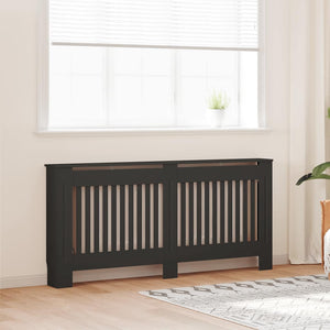 vidaXL Radiator Cover Black 172x19x81.5 cm Engineered Wood