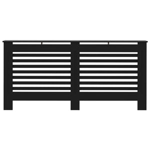 vidaXL Radiator Cover Black 172x19x81.5 cm MDF