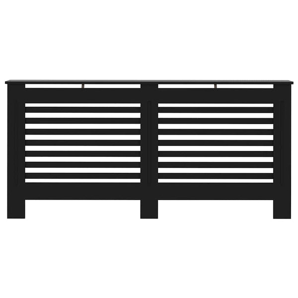 vidaXL Radiator Cover Black 172x19x81.5 cm MDF