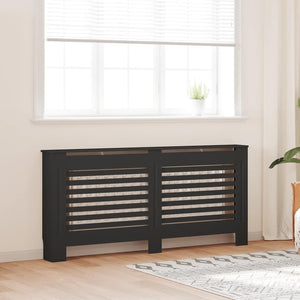 vidaXL Radiator Cover Black 172x19x81.5 cm MDF