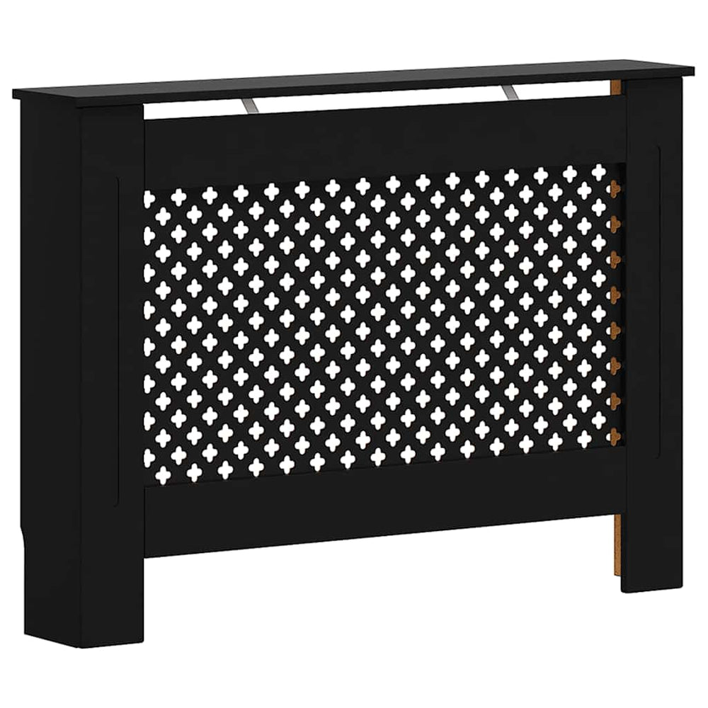 vidaXL Radiator Cover Black 112x19x81.5 cm MDF