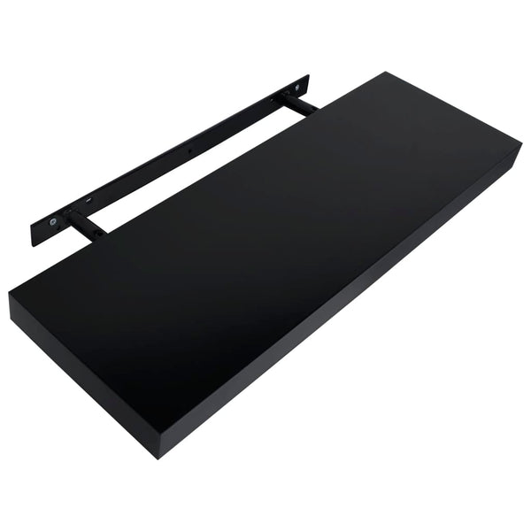 vidaXL Floating Shelves 2 pcs Black 60 x 20 x 3.8 cm