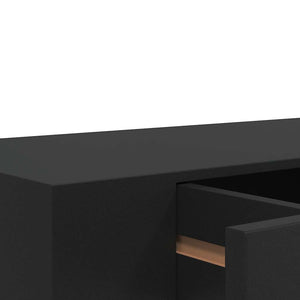 vidaXL Floating Shelf with Drawer Black 48x25x8 cm
