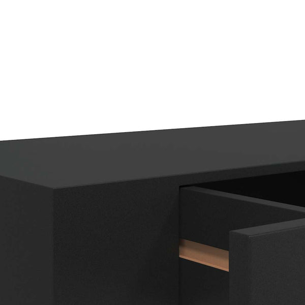 vidaXL Floating Shelf with Drawer Black 48x25x8 cm
