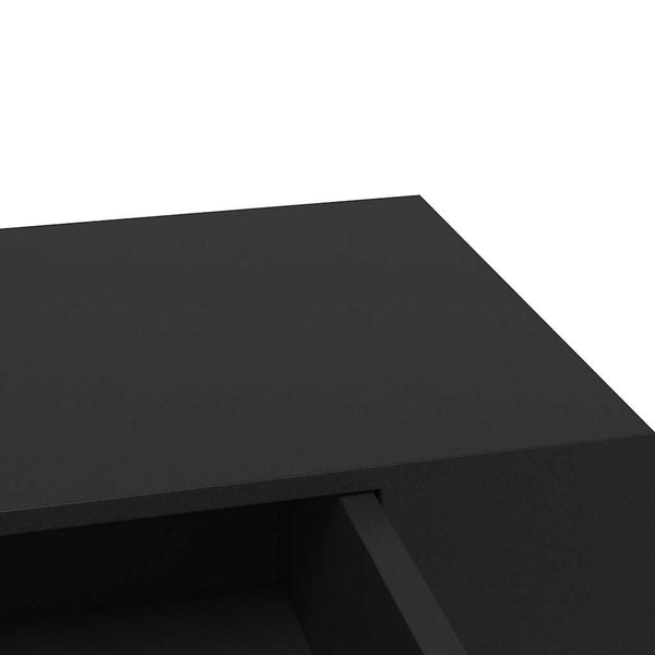 vidaXL Floating Shelf with Drawer Black 48x25x8 cm