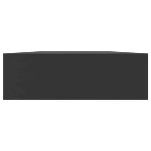 vidaXL Floating Shelf with Drawer Black 80x25x8 cm
