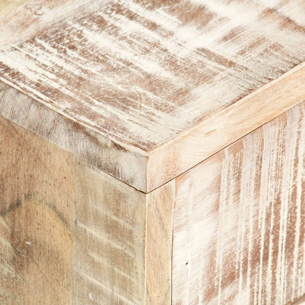 vidaXL Coffee Table White 117 x 50 x 30 cm Solid Acacia Wood