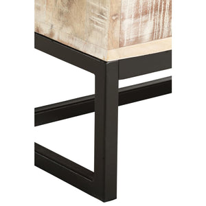 vidaXL Coffee Table White 117 x 50 x 30 cm Solid Acacia Wood