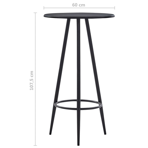vidaXL 3-Piece Bar Set Plastic Black