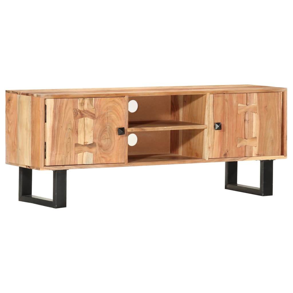 vidaXL TV Cabinet 118 x 30 x 45 cm Solid Acacia Wood