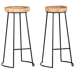 vidaXL Bar Stools 2 pcs. Solid Acacia Wood