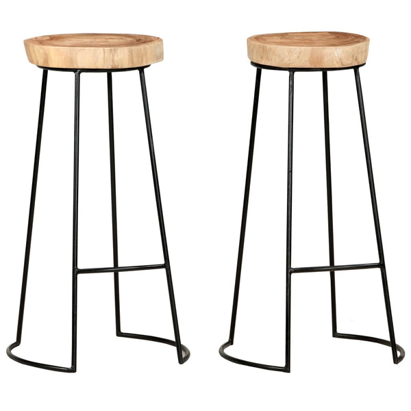 vidaXL Bar Stools 2 pcs. Solid Acacia Wood