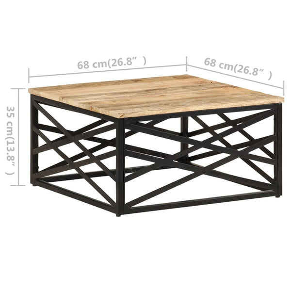 vidaXL Coffee Table 68 x 68 x 35 cm Solid Mango Wood
