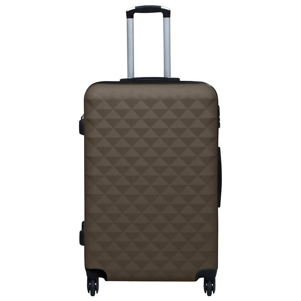 vidaXL Hardside Trolley Set 3 pcs Brown ABS