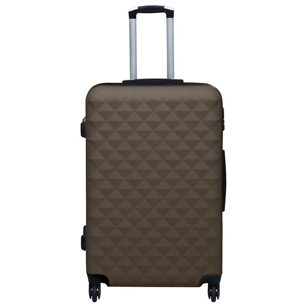 vidaXL Hardside Trolley Set 3 pcs Brown ABS