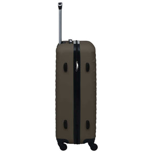 vidaXL Hardside Trolley Set 3 pcs Brown ABS