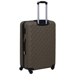 vidaXL Hardside Trolley Set 3 pcs Brown ABS