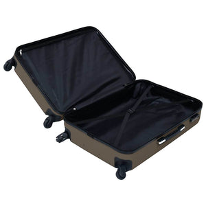 vidaXL Hardside Trolley Set 3 pcs Brown ABS