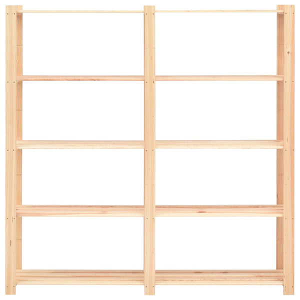 vidaXL Storage Racks 5 Tiers 2 pcs 170x38x170cm Solid Pine Wood 500kg