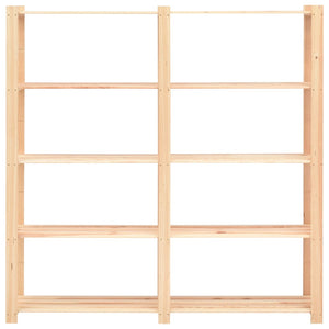 vidaXL Storage Racks 5 Shelves 10 pcs 170x38x170cm Solid Pine Wood 500kg