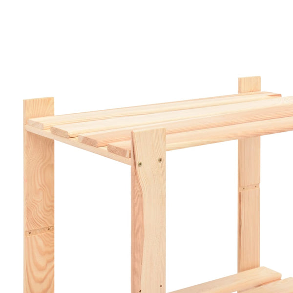 vidaXL Storage Shelves 5 Tiers 3 pcs 80x38x170cm Solid Pine Wood 250kg