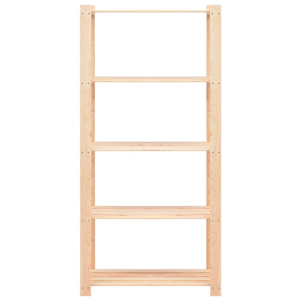 vidaXL Storage Shelves 5 Tiers 5 pcs. 80x38x170cm Solid Pine Wood 250kg