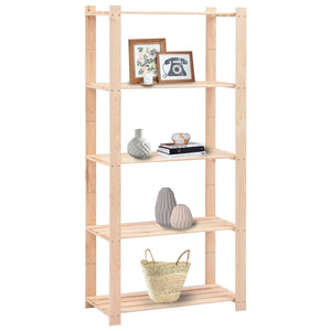 vidaXL Storage Shelves 5 Tiers 10 pcs. 80x38x170cm Solid Pine Wood 250kg