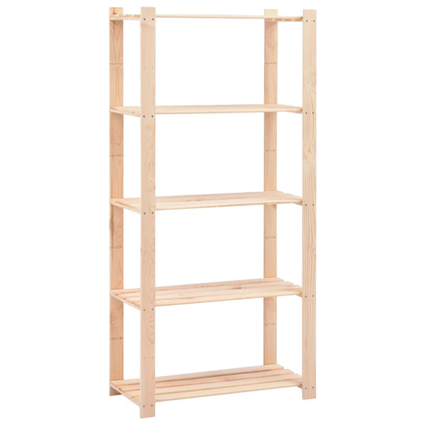vidaXL Storage Shelves 5 Tiers 10 pcs. 80x38x170cm Solid Pine Wood 250kg