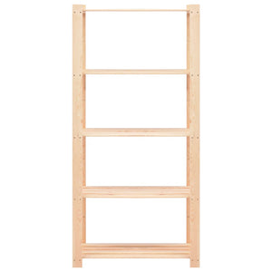 vidaXL Storage Shelves 5 Tiers 10 pcs. 80x38x170cm Solid Pine Wood 250kg