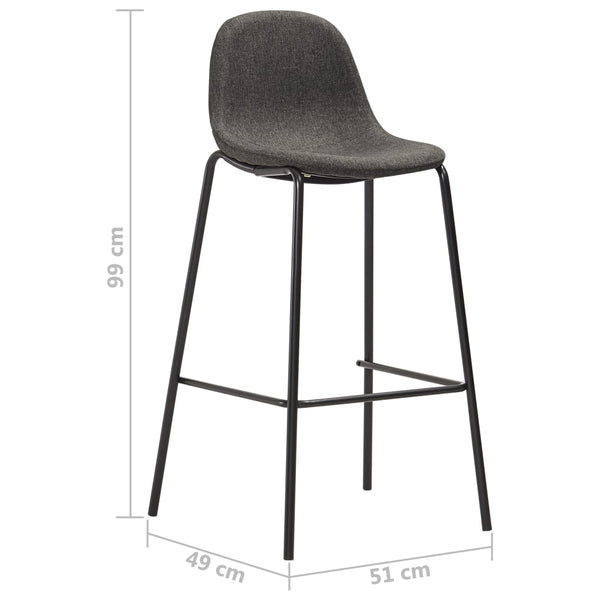 vidaXL 5-Piece Bar Set Fabric Dark Grey